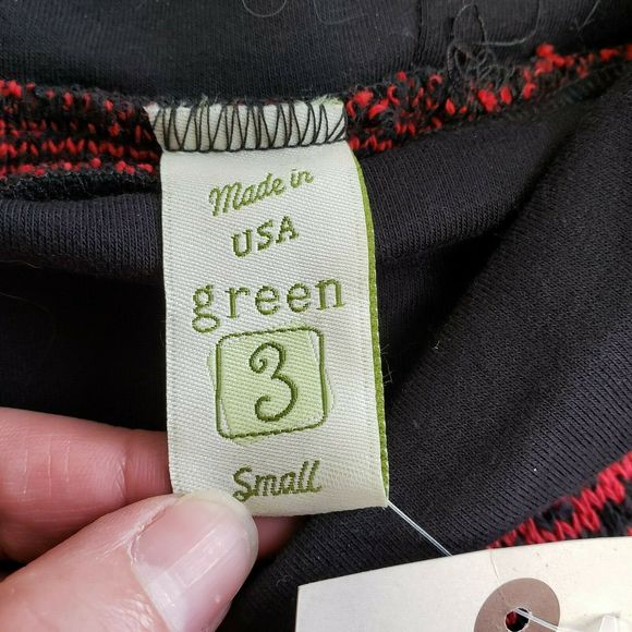 GREEN 3 Nordic Sweater Repurposed Skirt Sz Small - Picture 5 of 10